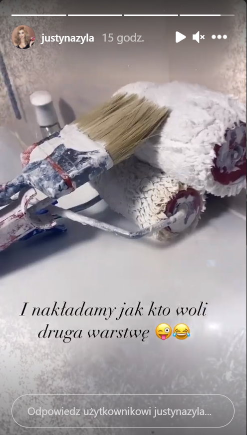 Streenshot z Instastory Justyny Żyły