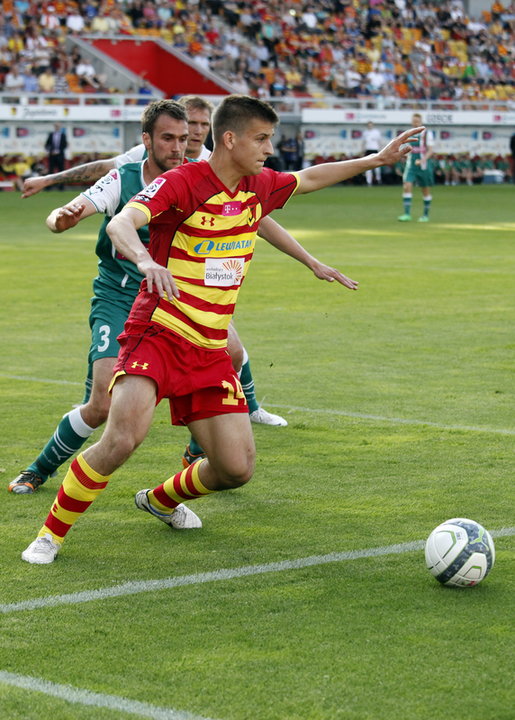 PIŁKA NOŻNA T-MOBILE EKSTRAKLASA JAGIELLONIA ŚLĄSK (Adam Dźwigała Adam Kokoszka )