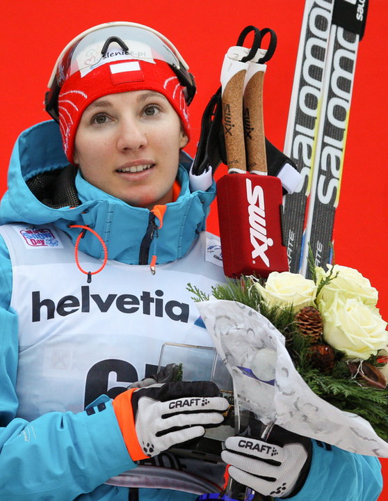 Sylwia Jaśkowiec na podium w prologu Tour de Ski