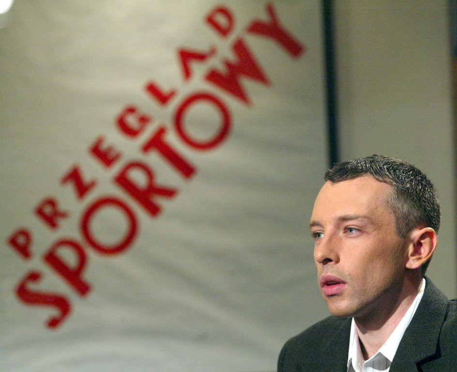 Tomasz Sikora podczas wywiadu w 2004 r.