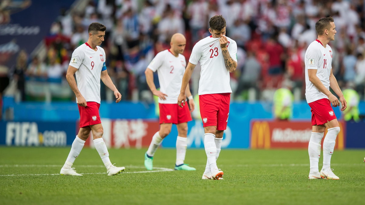 Dawid Kownacki, smutek po porażce Polaków z Senegalem w MŚ 2018