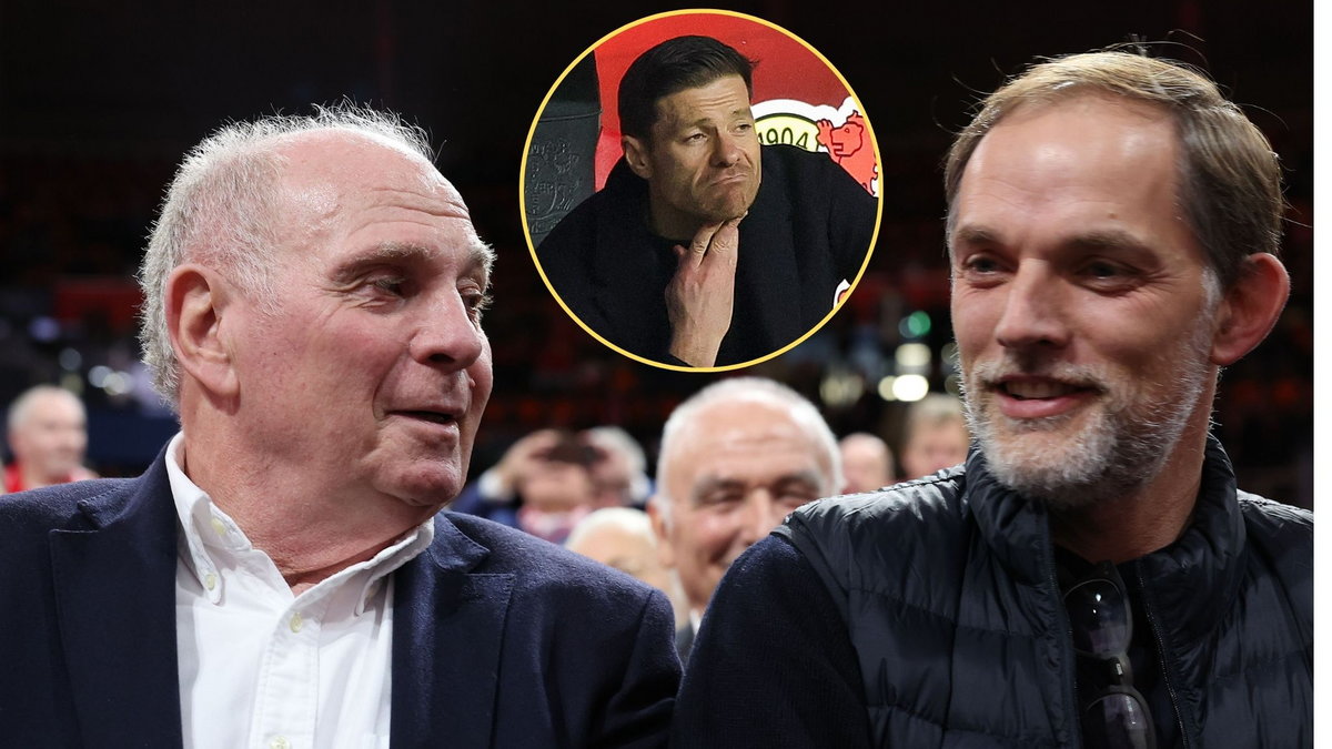 Ulli Hoeness, Thomas Tuchel, Xabi Alonso (w kółku)