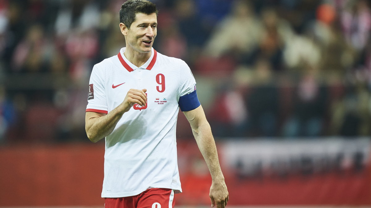 Robert Lewandowski w meczu z San Marino