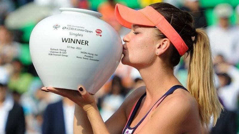 Agnieszka Radwańska po zwycięstwie w turnieju WTA w Seulu