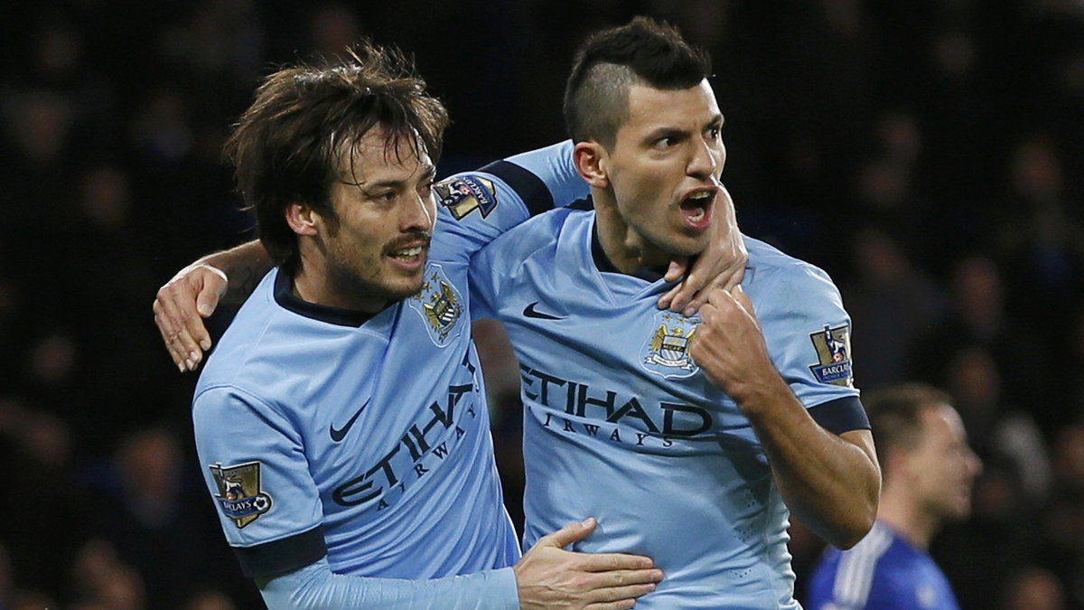 D.Silva, S.Aguero, fot. Reuters/Stefan Wermuth