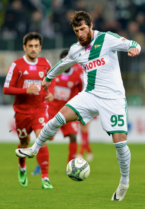 PIŁKA NOŻNA LIGA POLSKA LECHIA GDAŃSK PIAST GLIWICE (Zaur Sadajew Gerard Badia)