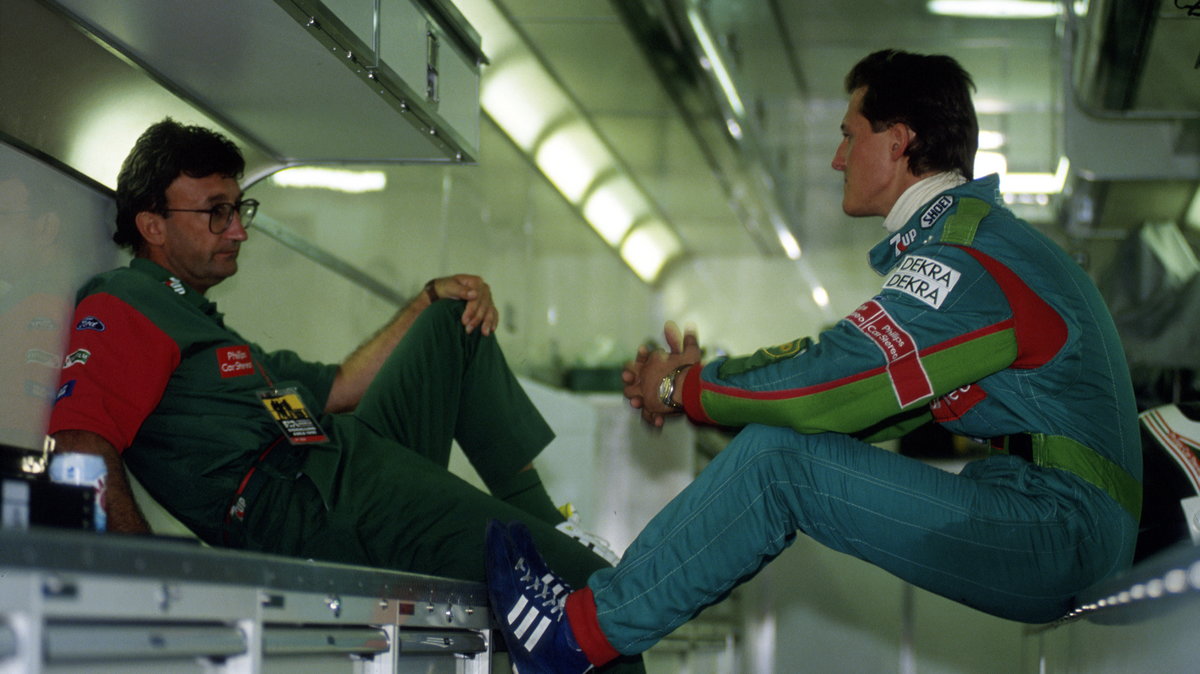 Eddie Jordan i Michael Schumacher w 1991 roku