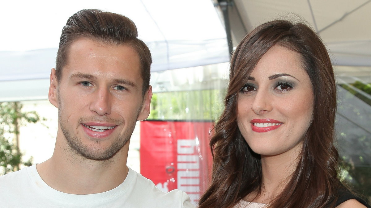 Grzegorz Krychowiak i Celia Jaunat