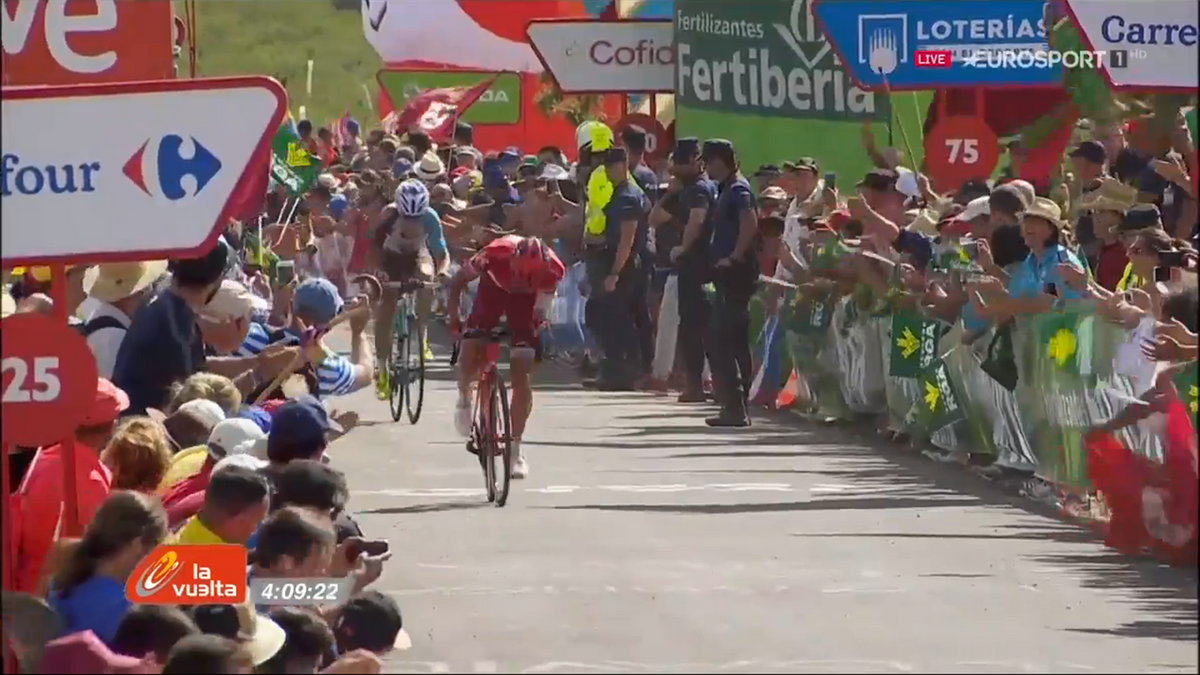 Łagutin wygrał na Alto de la Camperona, Quintana liderem