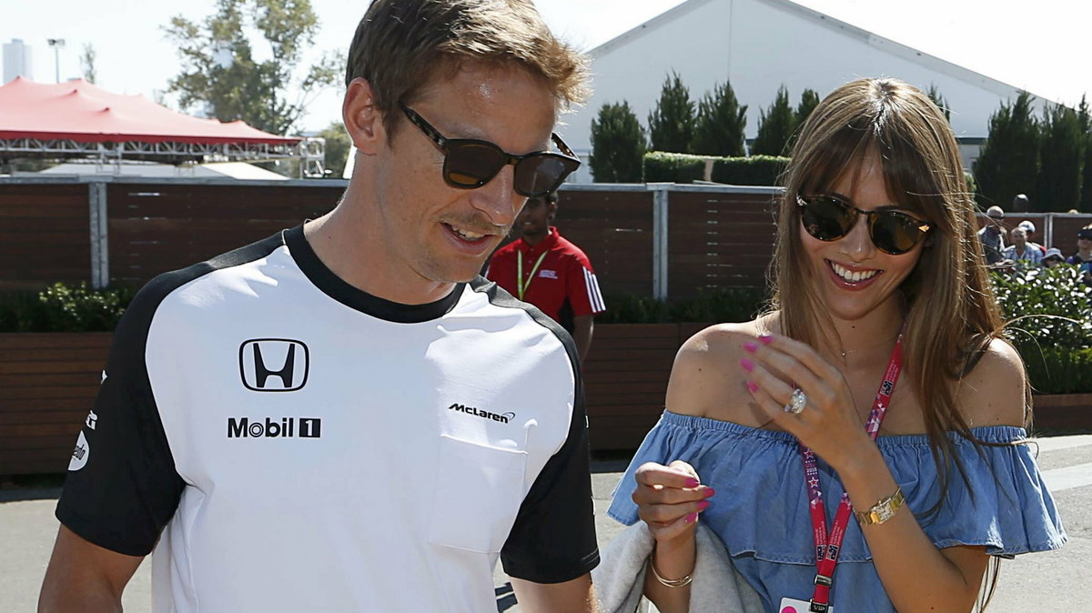 Jenson Button z żoną Jessicą 