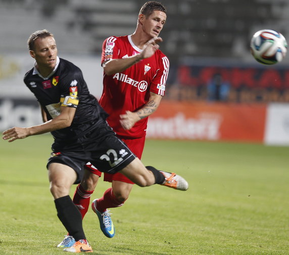 PIŁKA NOŻNA LIGA POLSKA GÓRNIK ZABRZE JAGIELLONIA BIAŁYSTOK (Robert Jeż Rafał Grzyb)