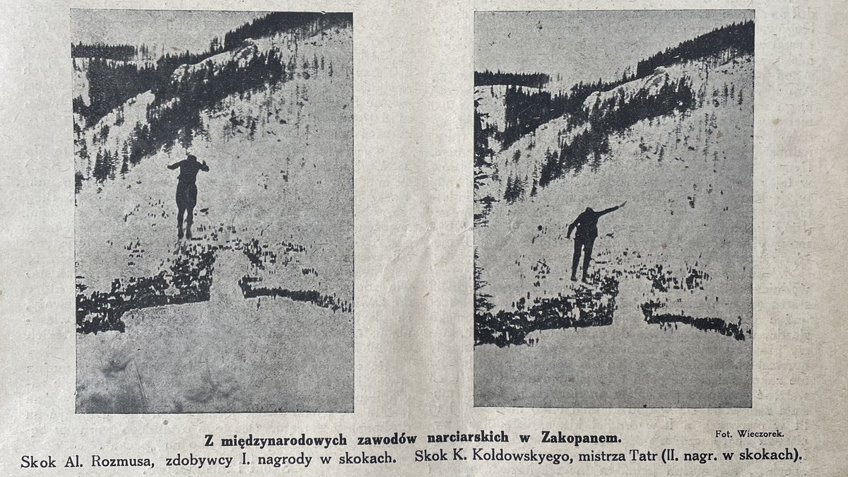 Skok Al. Rozmusa i skok K. Koldowskyego (Przegląd Sportowy, 3 marca 1922)