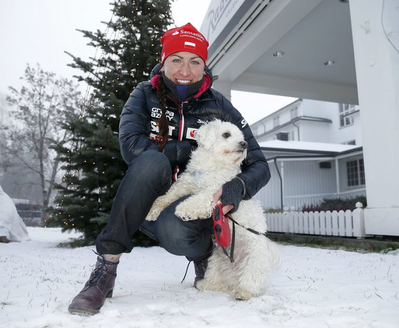 Justyna Kowalczyk i jej pies Maniek
