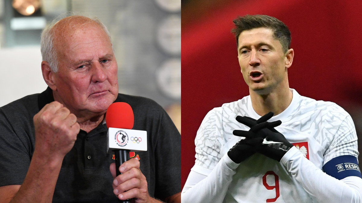 Od lewej: Jan Tomaszewski i Robert Lewandowski