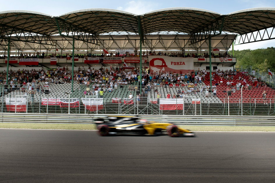 Robert Kubica podczas testów na Hungaroring