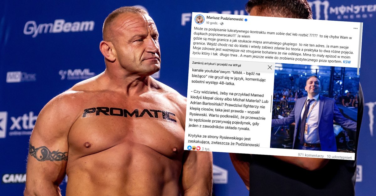 Mariusz Pudzianowski nie wytrzymał po słowach dyrektora KSW