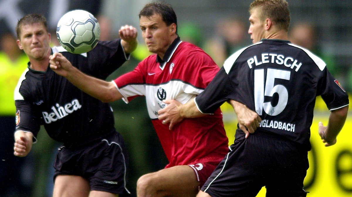 Marcel Witeczek (z lewej) w barwach Borussii Mönchengladbach