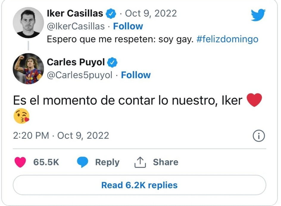 Carles Puyol odpowiedział Ikerowi Casillasowi