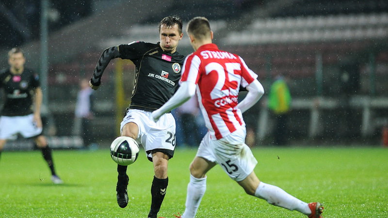 Mecz Polonia Warszawa - Cracovia na stadionie przy Konwiktorskiej