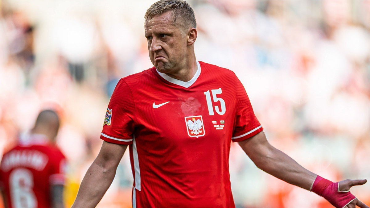 Kamil Glik podczas meczu z Polska — Walia we Wrocławiu.