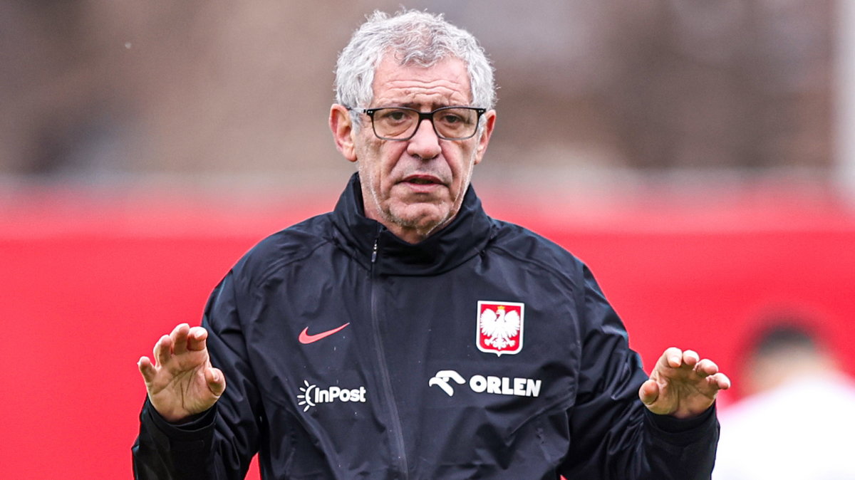 Fernando Santos podczas treningu reprezentacji Polski