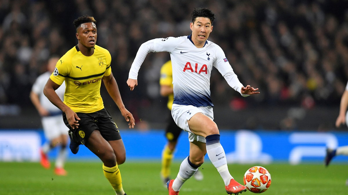 Heung-min Son w meczu Tottenhamu z Borussią Dortmund