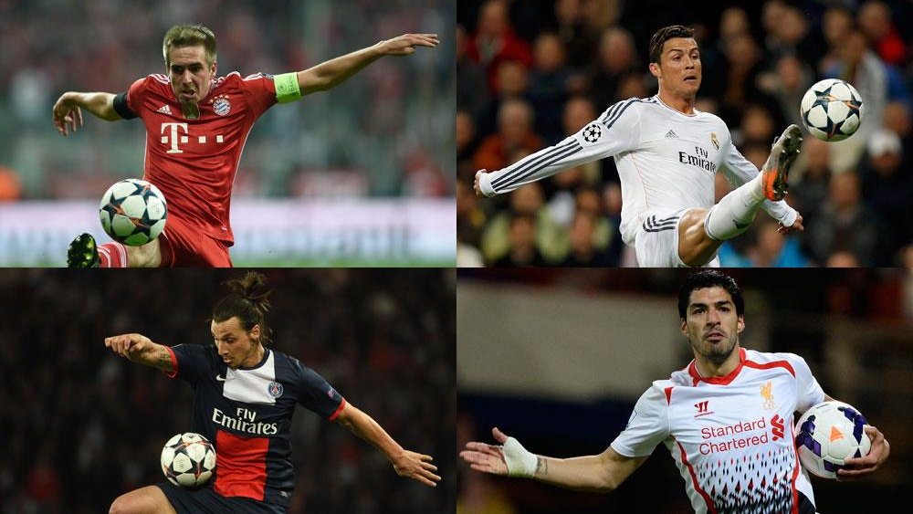 Lahm, Ronaldo, Ibrahimović, Suarez 
