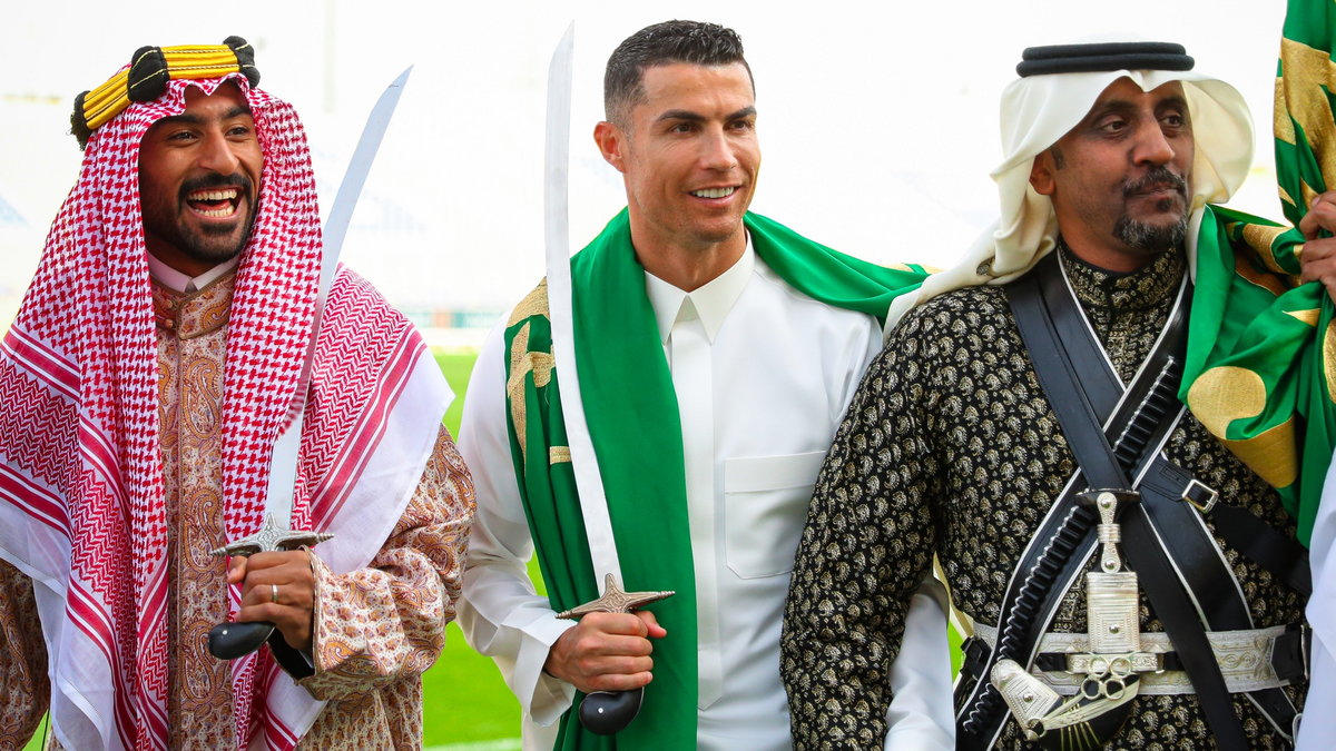 Cristiano Ronaldo podczas obchodów państwowych Arabii Saudyjskiej