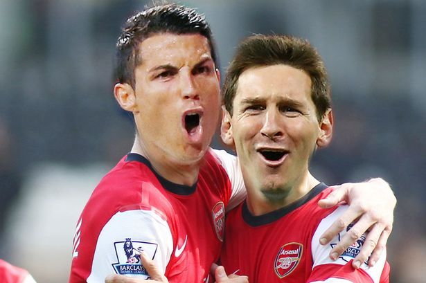 Cristiano Ronaldo i Lionel Messi w Arsenalu? To tylko mem internautów :) 