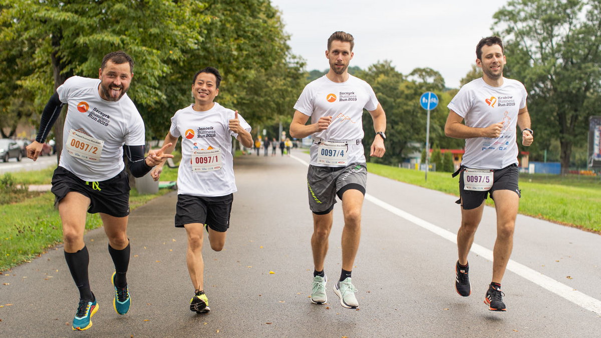 Ambasadorowie Poland Business Run 2021 – Marcin Zacharzewski, Hiroaki Murakami, Andrzej Popiel i Michał Kwiatkowski