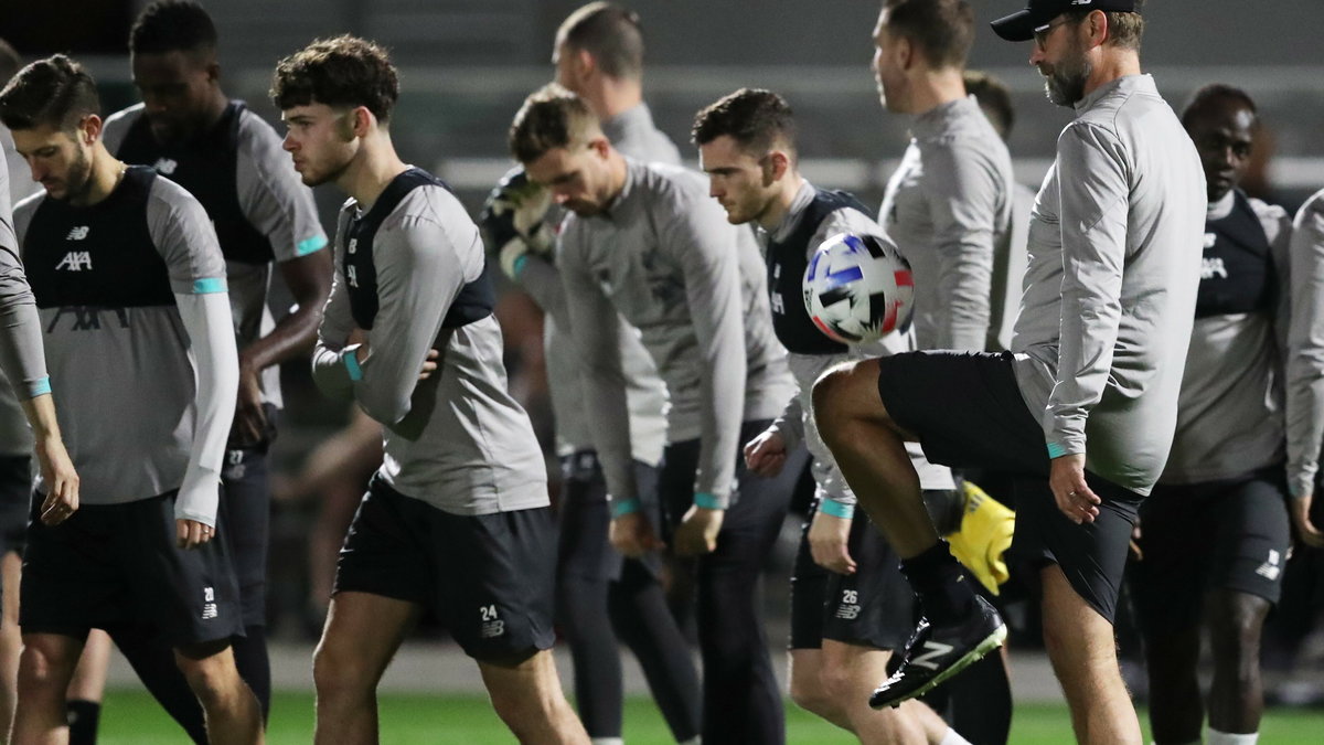 Trening piłkarzy Liverpoolu przed meczem półfinałowym z CF Monterrey