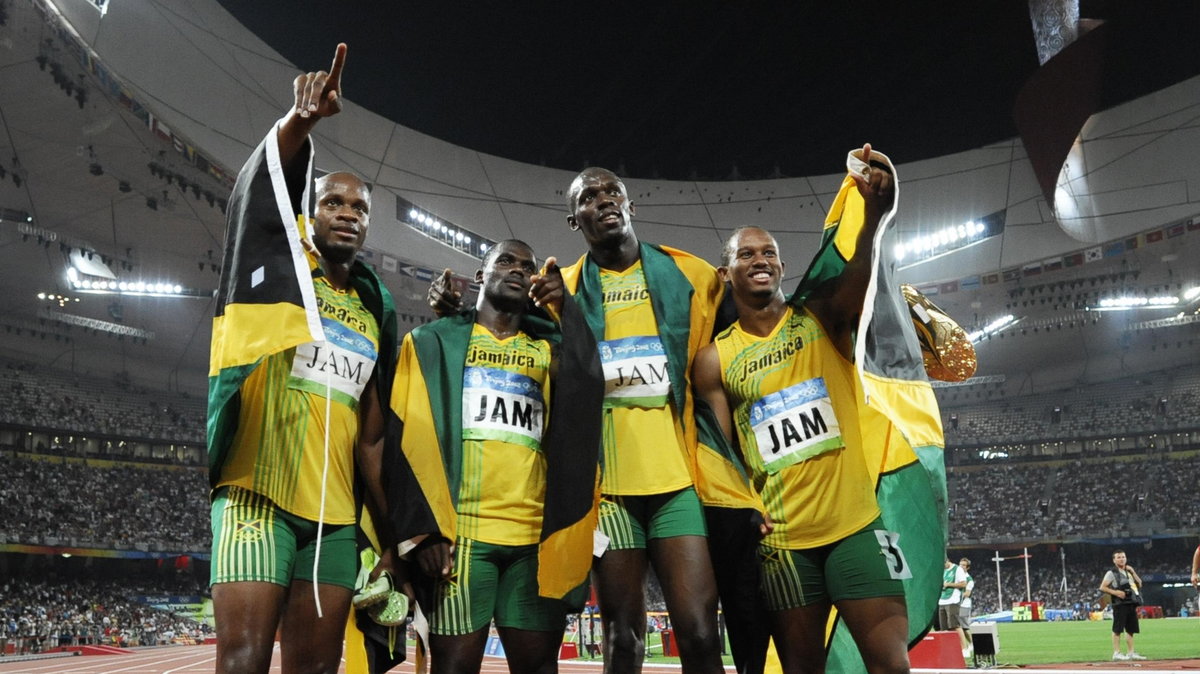 Asafa Powell, Michael Frater, Nesta Carter Usain Bolt