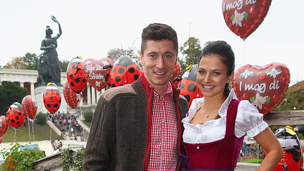 Anna i Robert Lewandowscy na Oktoberfest w 2014 roku