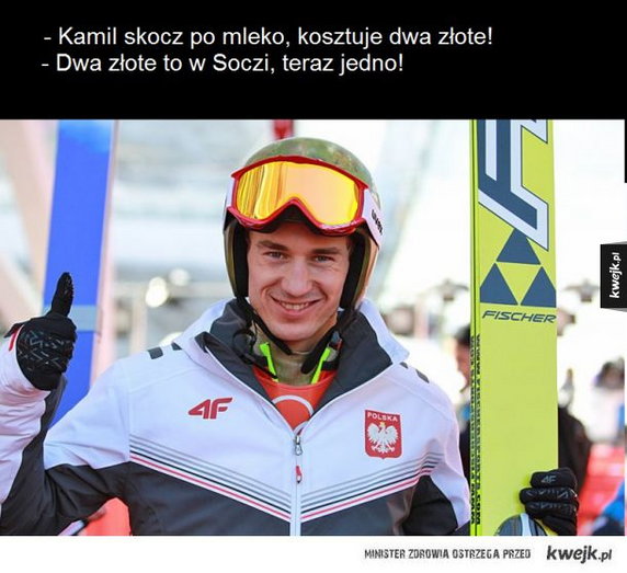 Kamil Stoch mistrzem olimpijskim. Memy po sukcesie Polaka