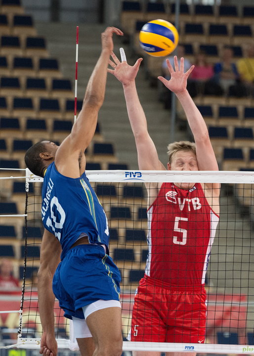 SIATKÓWKA FIVB MISTRZOSTWA ŚWIATA 2014 ROSJA BRAZYLIA ( Ricardo Lucarelli Santos De Souza Sergey Grankin)