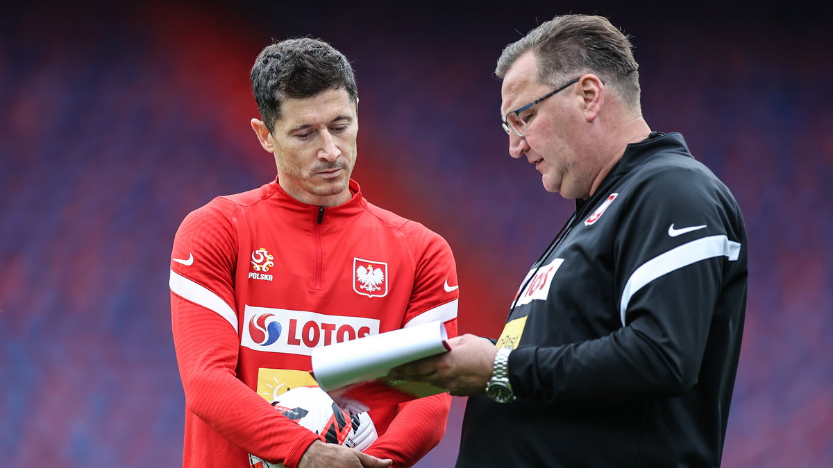 Robert Lewandowski i Czesław Michniewicz