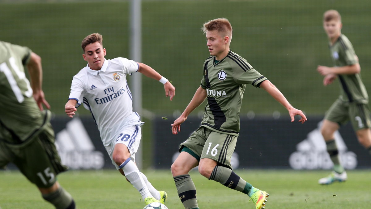 Pilka nozna. Liga Mlodziezowa. Real Madryt - Legia Warszawa. 18.10.2016