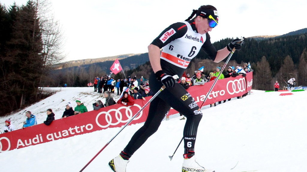 Justyna Kowalczyk na trasie ubiegłorocznego Tour de Ski, fot. Grzegorz Momot / PAP