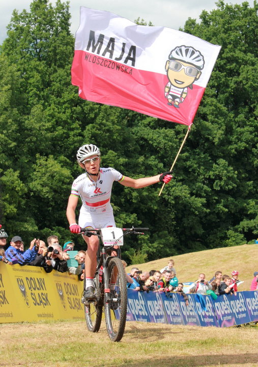 Maja Włoszczkowska podczas MTB w Jeleniej Górze