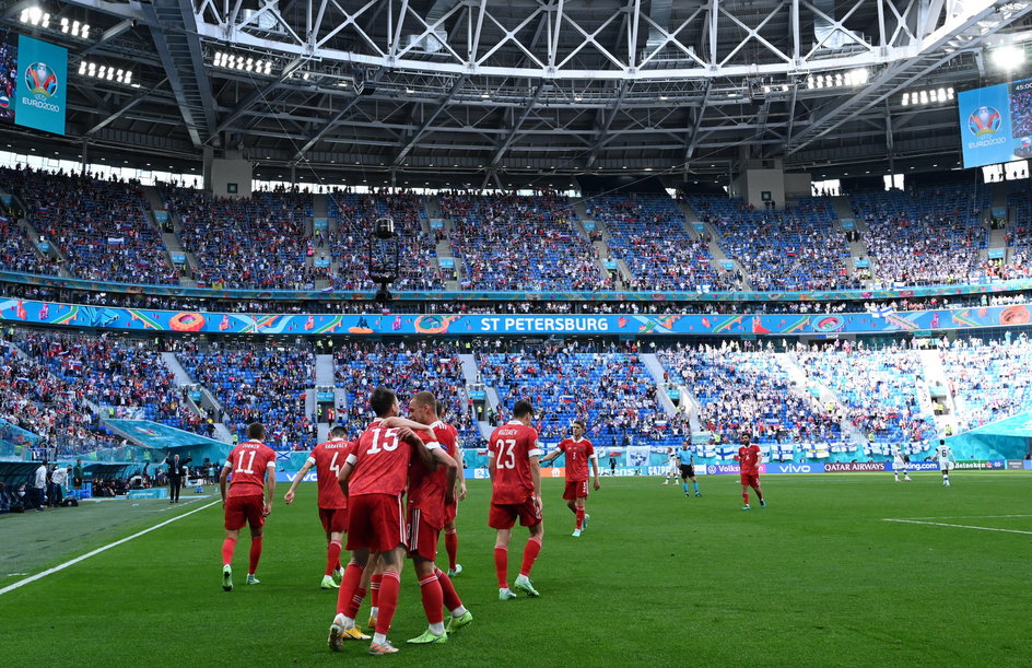 W trakcie Euro 2020 Rosjanie wygrali tylko jeden mecz - z Finlandią (1:0)