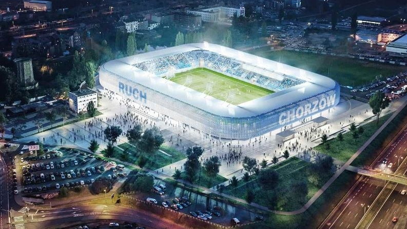 Wizualizacja nowego stadionu Ruchu Chorzów