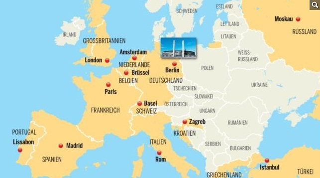 Mapa Euro 2020 według niemieckiego tabloidu