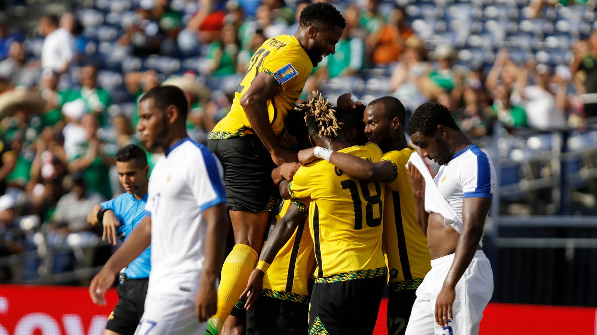 Gold Cup football match Curacao v Jamaica in San Diego, California US on July 09,2017.