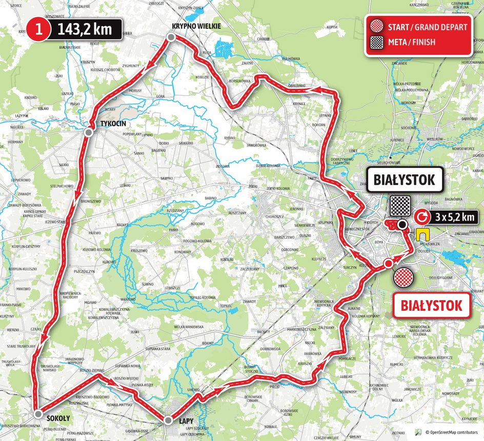 Orlen Wyścig Narodów w Białymstoku - etap 1