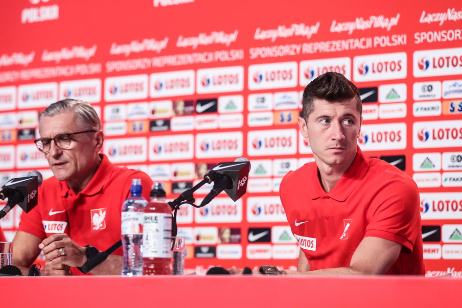 Adam Nawałka i Robert Lewandowski