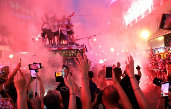 epa06893810 - CROATIA SOCCER FIFA WORLD CUP 2018 (Runner up Croatian national team in Zagreb)