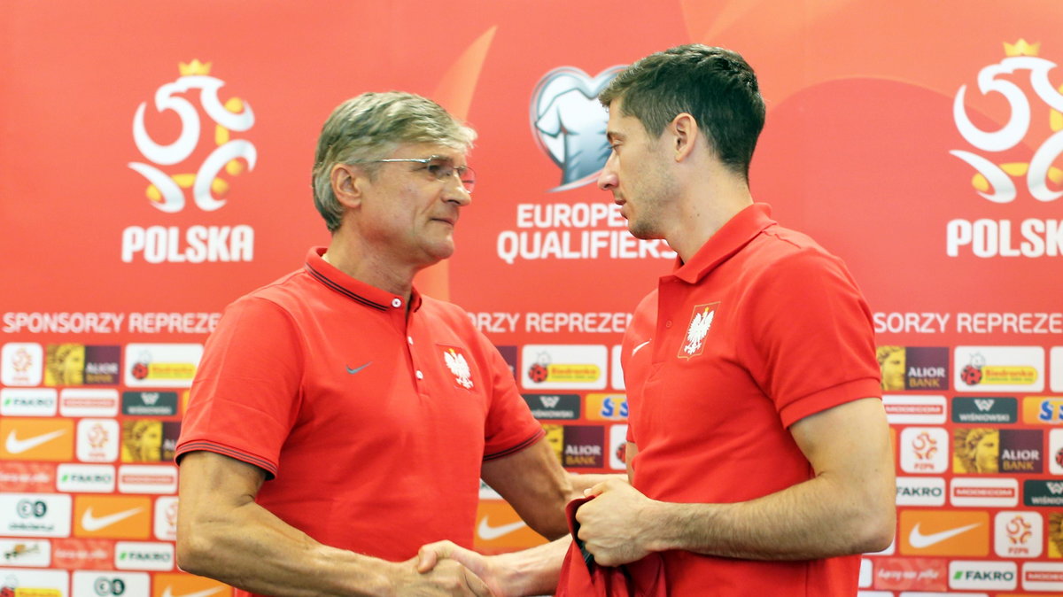 Adam Nawałka i Robert Lewandowski