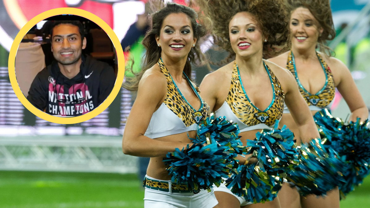 Cheerleaderki Jacksonville Jaguars (w ramce Amit Patel)
