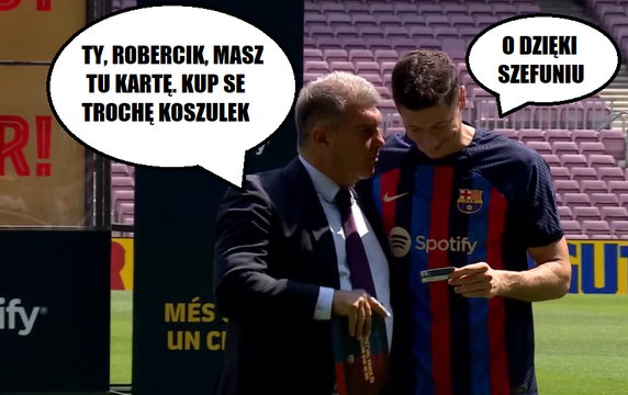 Memy po prezentacji Roberta Lewandowskiego na Camp Nou