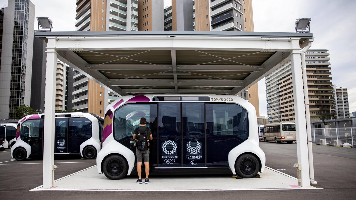 Autonomiczny autobus Toyoty. Tokio 2020